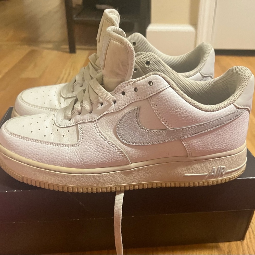 Men’s Nike Air Force 1 Low ‘07 White Gray Sneakers Size 8